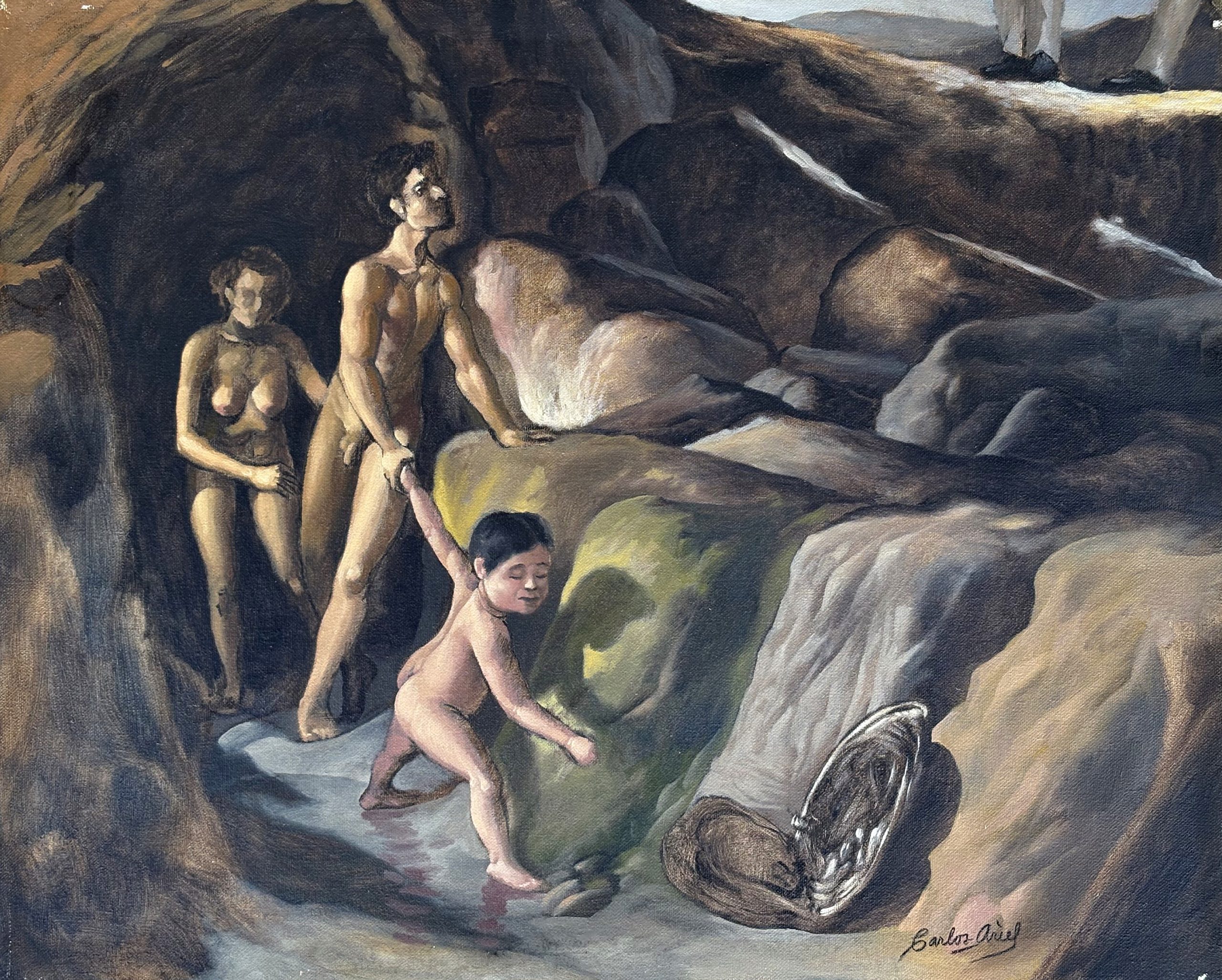 Almost There - Fine Art Edition by Carlos Suarez Almost There narrative oil landscape painting reproduction, high-contrast archival canvas art by Carlos Suarez.